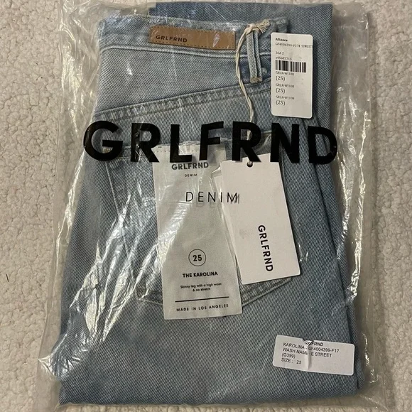 NWT GRLFRND x Revolve Karolina High-Rise E Street Distressed Skinny Jean Size 25 - Picture 7 of 10